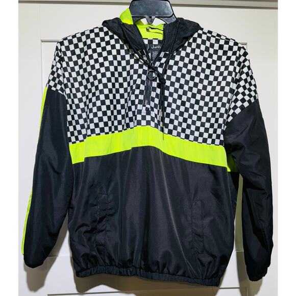Justify Checker & Neon Hustle Jacket Adult Medium - Picture 1 of 9